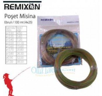 Remixon 100 mt 0.60mm paket misina ebruli